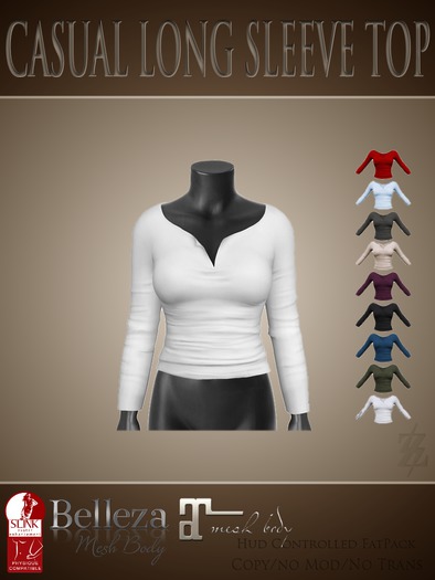 [ZEUS] Long Sleeve Slim Top