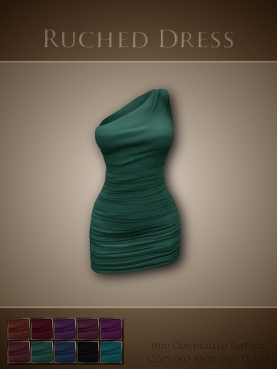 [ZEUS] Ladies MESH Ruched Dress