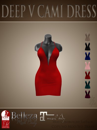 [ZEUS] DEEP V CAMI DRESS