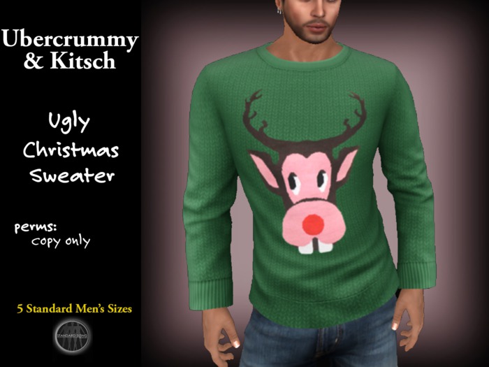 Ubercrummy & Kitsch - Navy/Grey striped Crew Neck Sweater