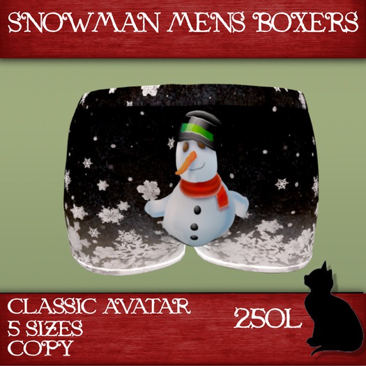 SNOWMAN MENS BOXERS (boxed)