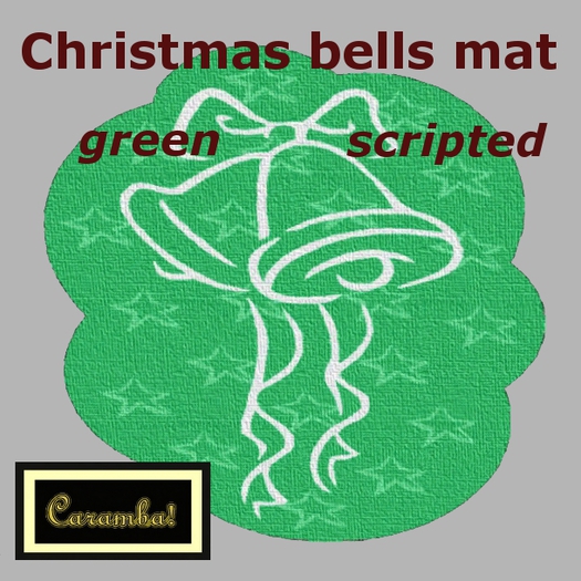 Christmas bells mat green (scripted)