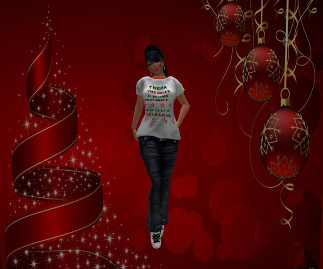 Female Twerk the Halls Mesh Shirt