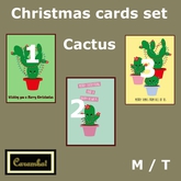 Christmas cards set - Cactus