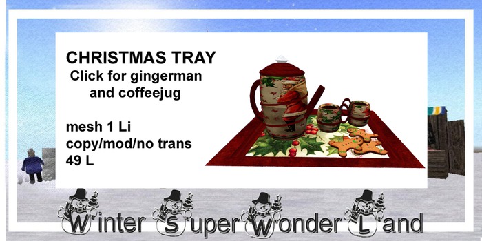 Christmas Coffee tray with gingermen CLICK TO GET GOODY