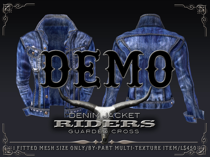 *GUARDED CROSS/Men’s-Wear* Denim Jacket: RIDERS *10 Minute DEMO*