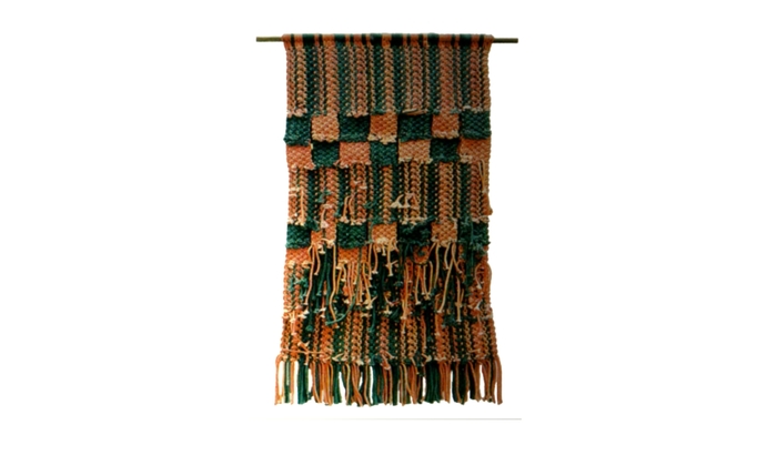 Wall hanging - brown/green wool
