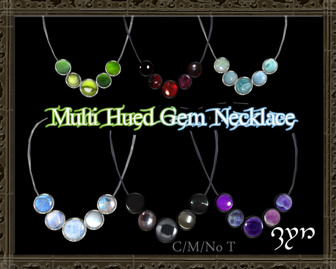 Zyn ~ Multi Hued Gem Necklace