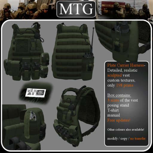 >>MTG<<  Plate Carrier Harness OLIVE DRAB box 1.0 >>SALE -50%<<