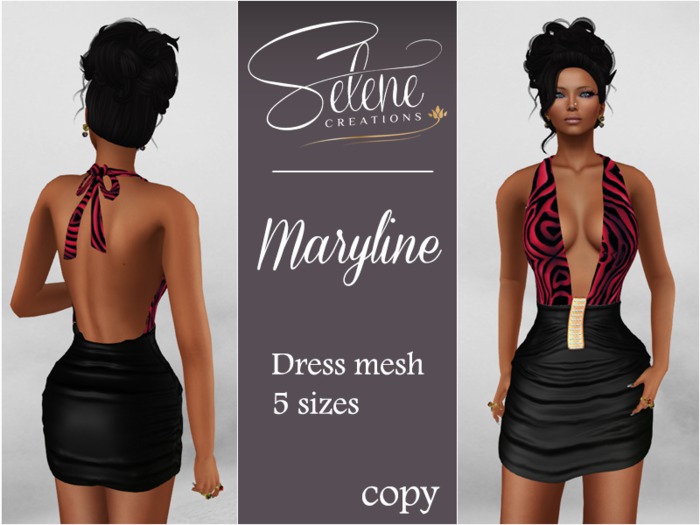 [Selene Creations] Dress Maryline Black & Red Zebra