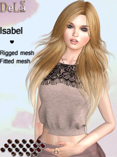 =DeLa*= Mesh Hair "Isabel" Reds