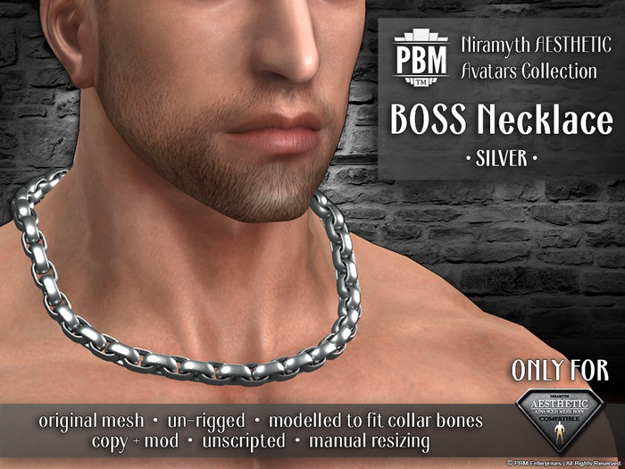 PBM AESTHETIC [Boss Necklace] -color- | Made for Aesthetic necks and shoulders!