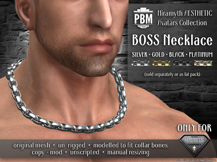 PBM Aesthetic [BOSS Necklace] FATPACK | Made for Niramyth Aesthetic necks!
