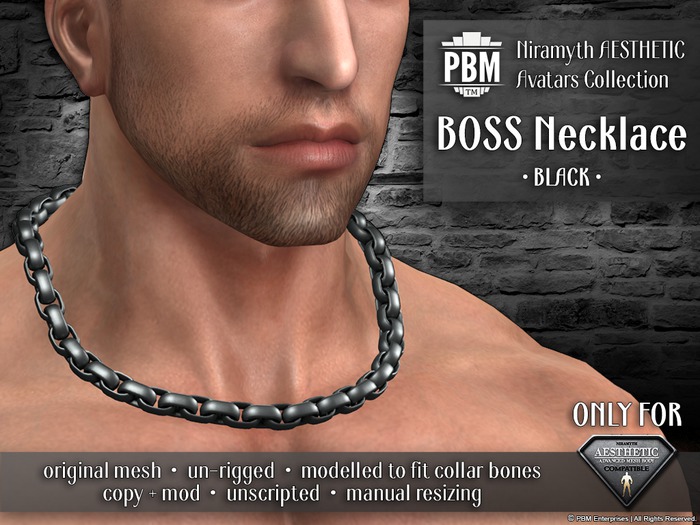 PBM AESTHETIC [Boss Necklace] -color- | Made for Aesthetic necks and shoulders!