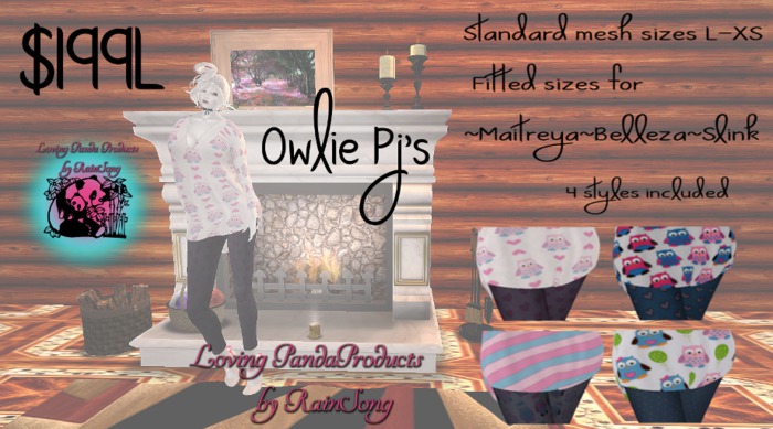~LPP~Owlie Pj's~mesh