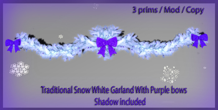 Traditional  Snow white Mesh Garland