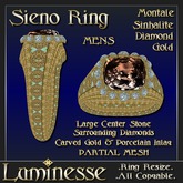 Luminesse Sieno Montale Gold MENS Ring PMESH-Wear To Unpack