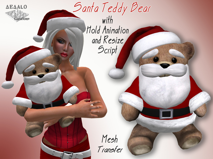 Santa Teddy Bear  * SPECIAL PRICE Merry Christmas Promo * - DEDALO Creations - 