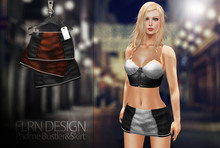[FLRN] Padme Skirt Black&Orange