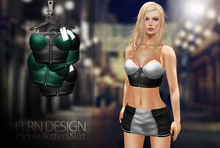[FLRN] Padme Bustier Black&Mint