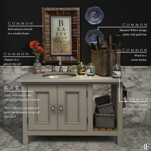 AF Bastide Vanity Complete Set (Apple Fall petite amie vanity)