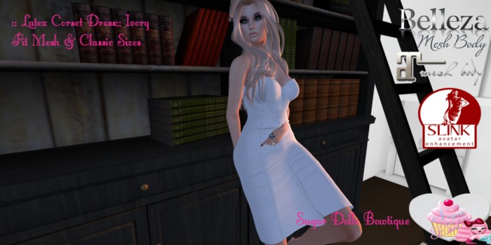 .:SD :. Latex Corset Dress Ivory
