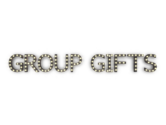 [Px] "GROUP GIFTS" Illuminated Light Bulbs Sign