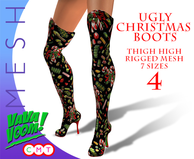 VaVaVOOM ! - UGLY XMAS BOOTS #1