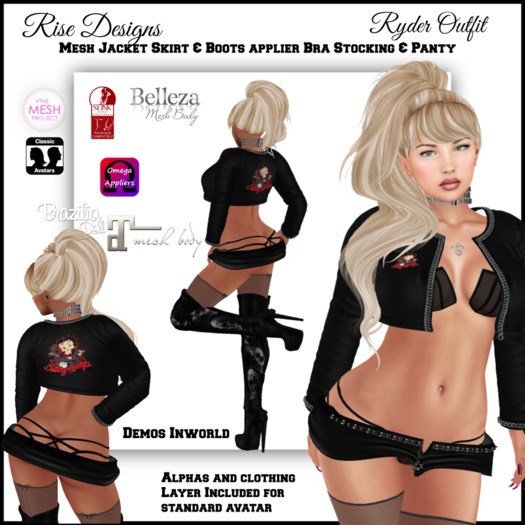 Red Skull Outfit Rise Designs Bagged