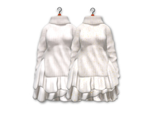 {amiable}Mesh Glitter Sweater and Frilled Short Skirt_White