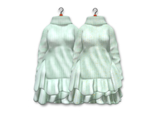 {amiable}Mesh Glitter Sweater and Frilled Short Skirt_Green