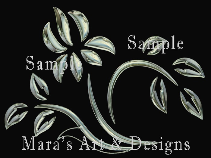 Flowers Silver Decor - FULL PERM