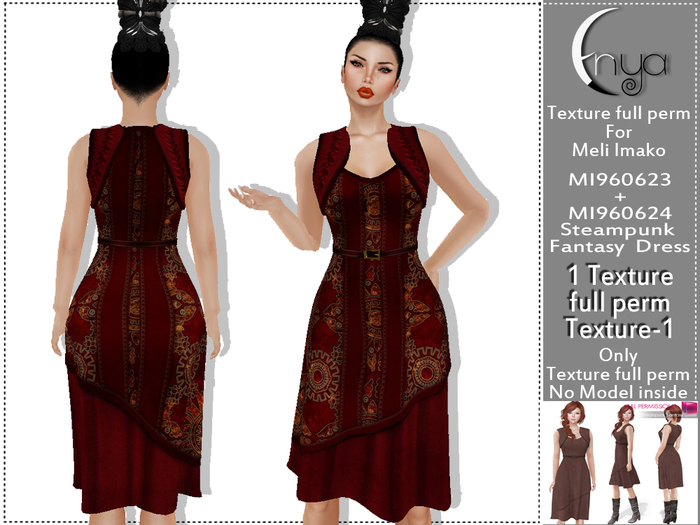 Enya-Texture-Steampunk Fantasy Dress-Texture-1