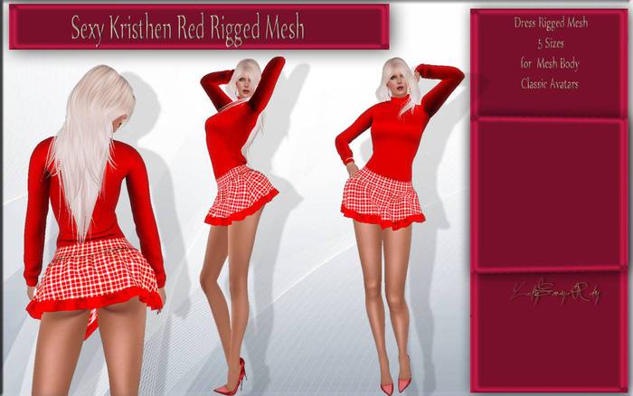 LSR - Sexy Kristhen Red Rigged Mesh