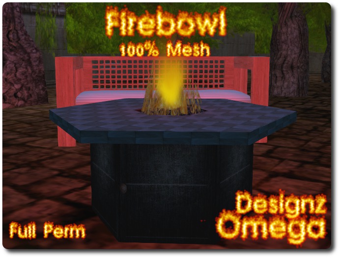 Mesh Firebowl Table Full Perm