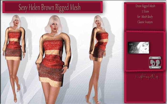 LSR - Sexy Helen Brown Rigged Mesh