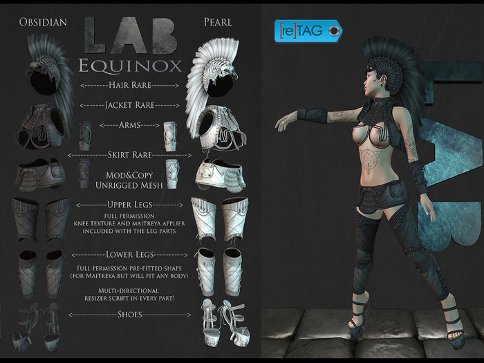 [LAB737] Equinox Lower Legs Obsidian