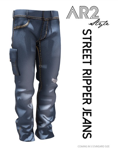 [AR2 Style] Street Ripper Jeans - MAN - Light Blue