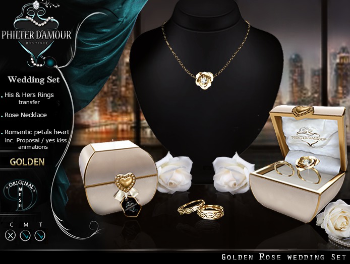 - PD - Golden Rose Wedding Set 