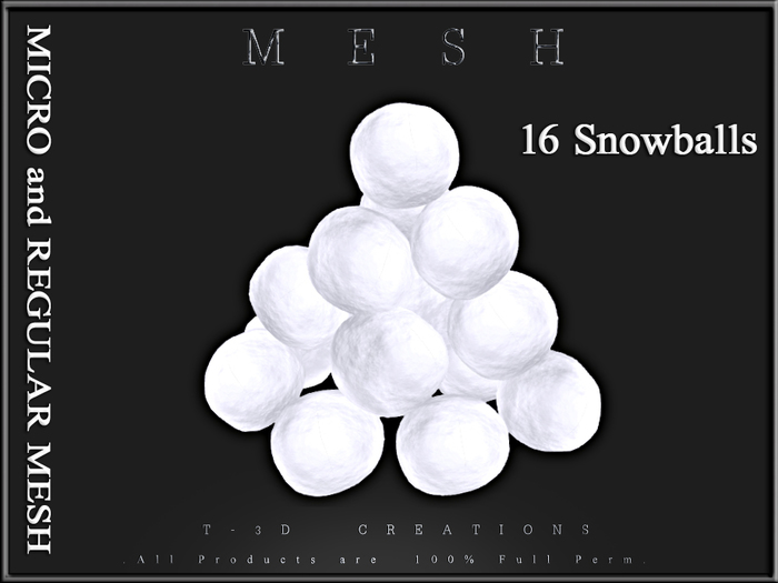 T-3D Creation [19 For Accessory - NANO -] MESH - Full Perm