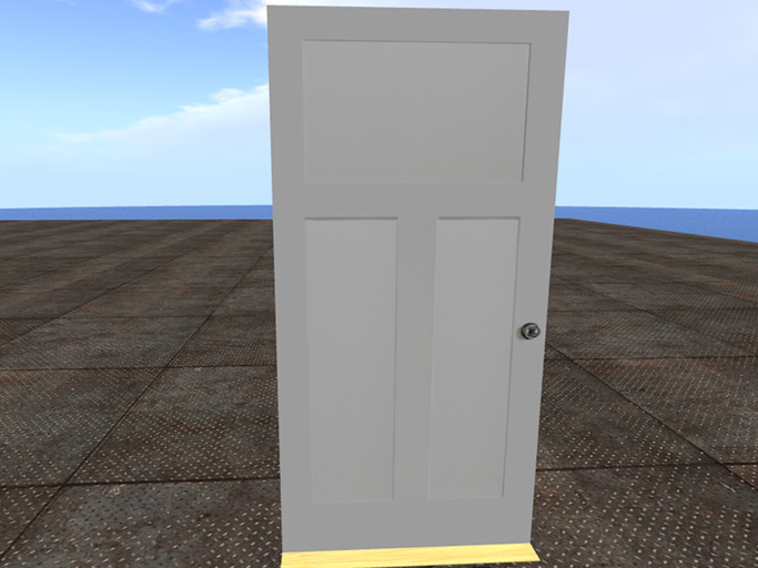 Simple White Interior House Door - Fully Scripted Full Feature Full Perm! D0039