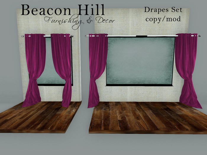 Beacon Hill - Drapes set [Berry]