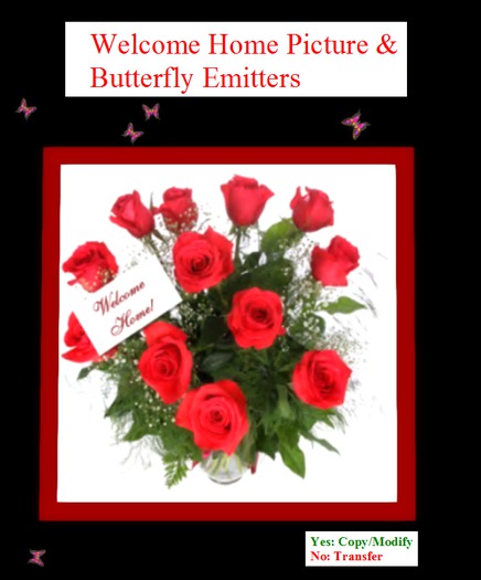 Welcome Home Roses Picture & Butterfly Emitters