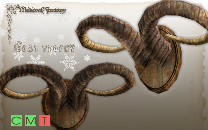 [MF] Mesh goat trophy with horns (boxed)