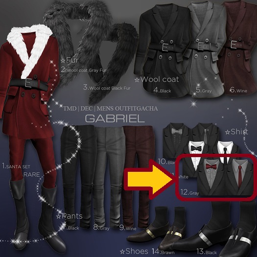 12.::GB:: Coat Inner / Gray Shirt set