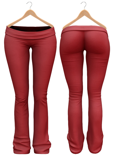 Blueberry - Sylvia Mesh Yoga Pants - Maitreya/Belleza/Slink - Red