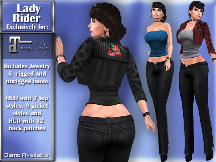 Maitreya Lara DEMO - Lady Rider Complete Outfit