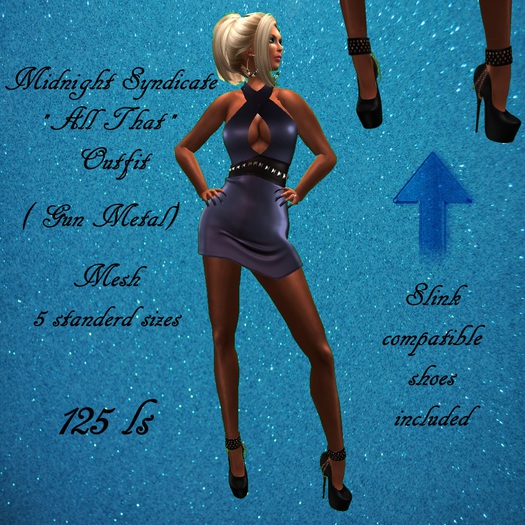 MS ALL THAT OUTFIT GUN METAL BLUE