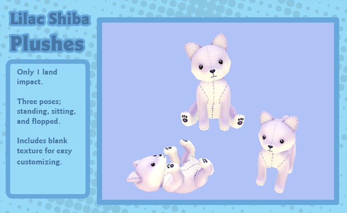 Liminality- Lilac Shiba Inu Plushes