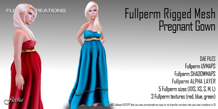 FLECHA Pregnant Gown fullperm